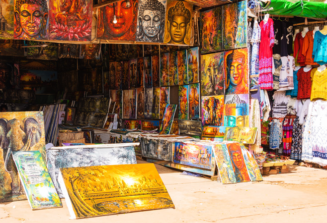 Traditional Cambodian Paintings and Artwork
