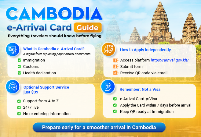 Cambodia e-Arrival Card for international travelers Cambodia e-Arrival Card for international travelers